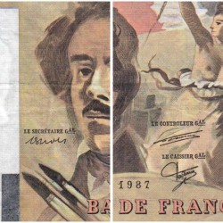 F 69-11 - 1987 - 100 francs - Delacroix modifié - Série H.119 - Etat : TB+