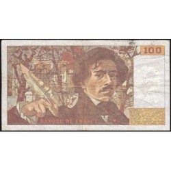 F 69-11 - 1987 - 100 francs - Delacroix modifié - Série O.119 - Etat : TB-