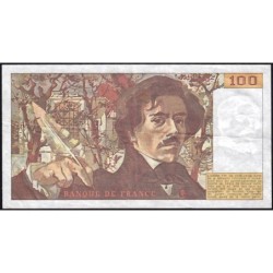 F 69-11 - 1987 - 100 francs - Delacroix modifié - Série U.119 - Etat : TTB
