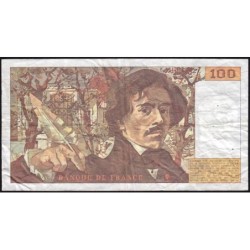 F 69-11 - 1987 - 100 francs - Delacroix modifié - Série H.120 - Etat : TB-