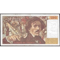 F 69-11 - 1987 - 100 francs - Delacroix modifié - Série B.122 - Etat : TB+