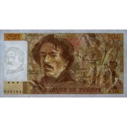 F 69-11 - 1987 - 100 francs - Delacroix modifié - Série F.124 - Etat : TTB-