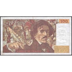 F 69-13a - 1989 - 100 francs - Delacroix modifié - Série W.131 (remplacement) - Etat : TB+