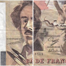F 69-13a - 1989 - 100 francs - Delacroix modifié - Série U.134 - Etat : TB-