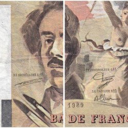 F 69-13b - 1989 - 100 francs - Delacroix modifié - Série F.140 - Etat : TB-
