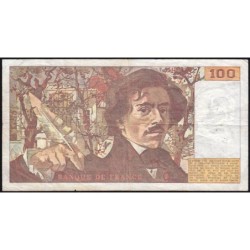 F 69-13b - 1989 - 100 francs - Delacroix modifié - Série X.140 - Etat : TB