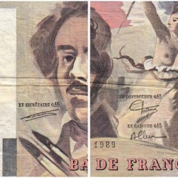 F 69-13b - 1989 - 100 francs - Delacroix modifié - Série M.141 - Etat : TB-