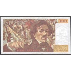 F 69-13c - 1989 - 100 francs - Delacroix modifié - Série G.144 - Etat : TB+