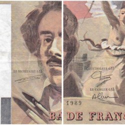F 69-13c - 1989 - 100 francs - Delacroix modifié - Série H.146 - Etat : TTB