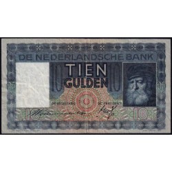 Hollande - Pick 49_1 - 10 gulden - Série GQ - 03/06/1935 - Etat : TTB