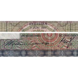 Hollande - Pick 49_1 - 10 gulden - Série GQ - 03/06/1935 - Etat : TTB
