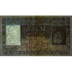 Hollande - Pick 49_1 - 10 gulden - Série GQ - 03/06/1935 - Etat : TTB