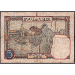 Tunisie - Pick 8a - 5 francs - Série F.0085 - 17/07/1925 - Etat : TB-