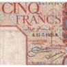 Tunisie - Pick 8a - 5 francs - Série F.0085 - 17/07/1925 - Etat : TB-