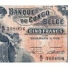 Congo Belge - Pick 13B_1 - 5 francs - Série B/C - 18/05/1949 - Etat : TB+ à TTB