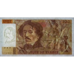 F 69bis-01a - 1990 - 100 francs - Delacroix modifié - Série P.135 - Etat : TTB+