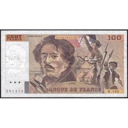 F 69bis-02a - 1990 - 100 francs - Delacroix modifié - Série K.149 - Etat : TTB-