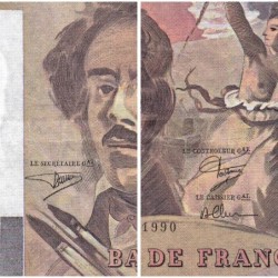 F 69bis-02a - 1990 - 100 francs - Delacroix modifié - Série K.149 - Etat : TTB-