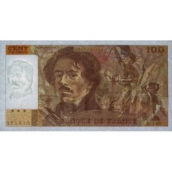 F 69bis-02a - 1990 - 100 francs - Delacroix modifié - Série K.149 - Etat : TTB-