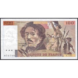 F 69bis-02a - 1990 - 100 francs - Delacroix modifié - Série C.151 - Etat : TTB