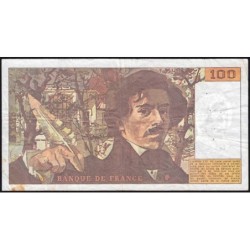 F 69bis-02b - 1990 - 100 francs - Delacroix modifié - Série F.159 - Etat : TB