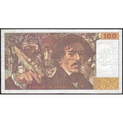 F 69bis-02b - 1990 - 100 francs - Delacroix modifié - Série K.164 - Etat : TB