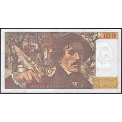 F 69bis-02b - 1990 - 100 francs - Delacroix modifié - Série K.164 - Etat : SUP