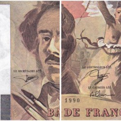 F 69bis-02b - 1990 - 100 francs - Delacroix modifié - Série K.164 - Etat : SUP