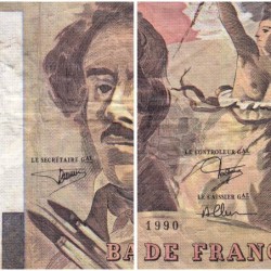 F 69bis-02b - 1990 - 100 francs - Delacroix modifié - Série N.164 - Etat : TB-