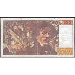 F 69bis-02b - 1990 - 100 francs - Delacroix modifié - Série R.164 - Etat : TB-