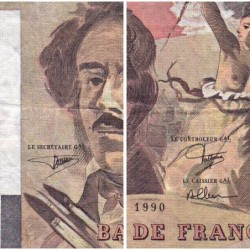 F 69bis-02b - 1990 - 100 francs - Delacroix modifié - Série R.164 - Etat : TB-