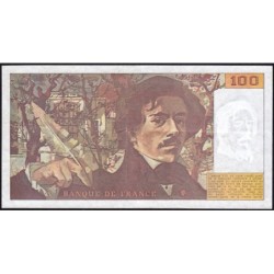 F 69bis-02c - 1990 - 100 francs - Delacroix modifié - Série F.173 - Etat : TTB