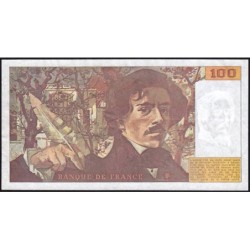 F 69bis-02c - 1990 - 100 francs - Delacroix modifié - Série F.173 - Etat : TTB