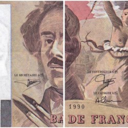 F 69bis-02c - 1990 - 100 francs - Delacroix modifié - Série F.173 - Etat : TTB
