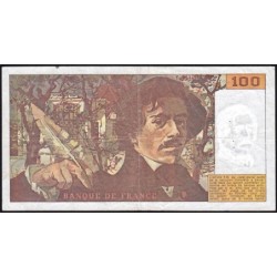 F 69bis-02c - 1990 - 100 francs - Delacroix modifié - Série H.177 - Etat : TB+