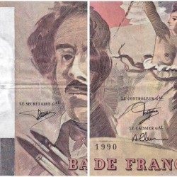 F 69bis-02c - 1990 - 100 francs - Delacroix modifié - Série N.177 - Etat : TB+