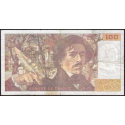 F 69bis-02d - 1990 - 100 francs - Delacroix modifié - Série D.180 - Etat : TB