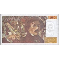 F 69bis-02e1 - 1990 - 100 francs - Delacroix modifié - Série D.188 - Etat : TTB