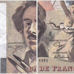 F 69bis-03a2 - 1990 - 100 francs - Delacroix modifié - Série C.171 - Etat : TTB