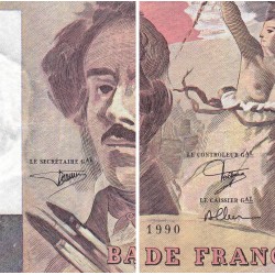 F 69bis-02e1 - 1990 - 100 francs - Delacroix modifié - Série O.188 - Etat : TB+