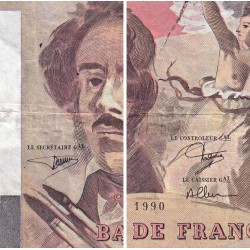F 69bis-02e1 - 1990 - 100 francs - Delacroix modifié - Série S.188 - Etat : TB