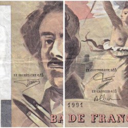 F 69bis-03c1 - 1991 - 100 francs - Delacroix modifié - Série C.202 - Etat : TB+
