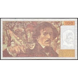 F 69bis-04a - 1991 - 100 francs - Delacroix modifié - Série R.192 - Etat : TB