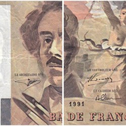 F 69bis-04a - 1991 - 100 francs - Delacroix modifié - Série R.192 - Etat : TB