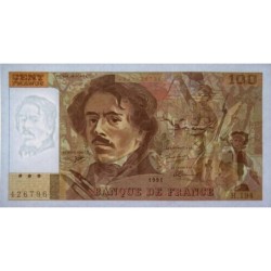 F 69bis-04a - 1991 - 100 francs - Delacroix modifié - Série H.194 - Etat : SUP+