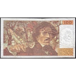 F 69bis-04a - 1991 - 100 francs - Delacroix modifié - Série A.198 - Etat : B+
