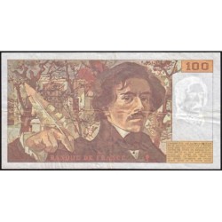 F 69bis-04a - 1991 - 100 francs - Delacroix modifié - Série D.198 - Etat : TB+
