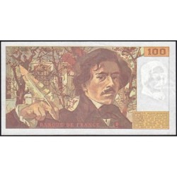 F 69bis-04a - 1991 - 100 francs - Delacroix modifié - Série F.198 - Etat : TTB+
