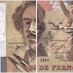 F 69bis-04a - 1991 - 100 francs - Delacroix modifié - Série P.198 - Etat : TB
