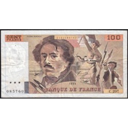 F 69bis-05 - 1993 - 100 francs - Delacroix modifié - Série C.207 - Etat : TB-